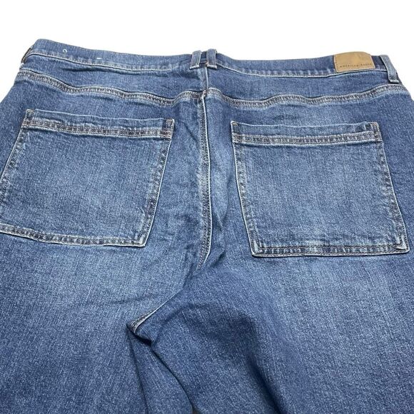 AE Stretch Super High-Rise Baggy Straight Pocket Jeans - Picture 3 of 10